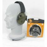 Compact Electronic Hearing Protection Green Ear Defenders by Wildhunter